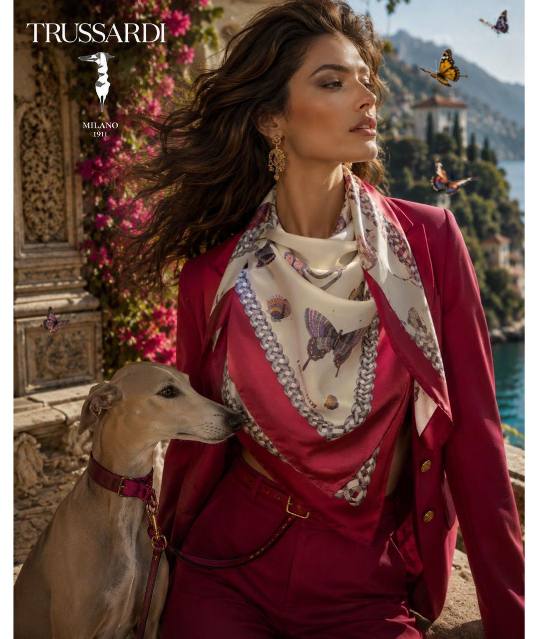 TRUSSARDI Шелковый платок, фото 7