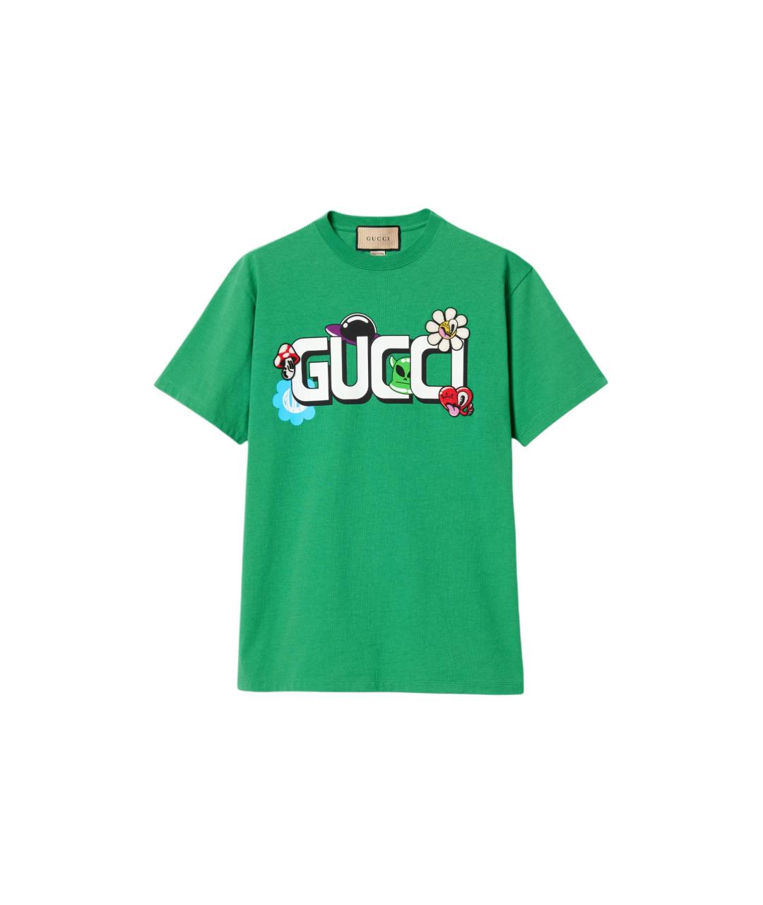 GUCCI Зеленая футболка, фото 1