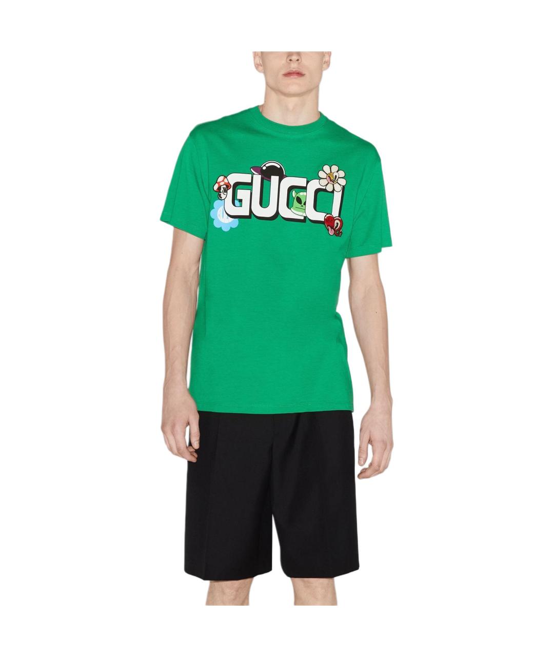 GUCCI Зеленая футболка, фото 2