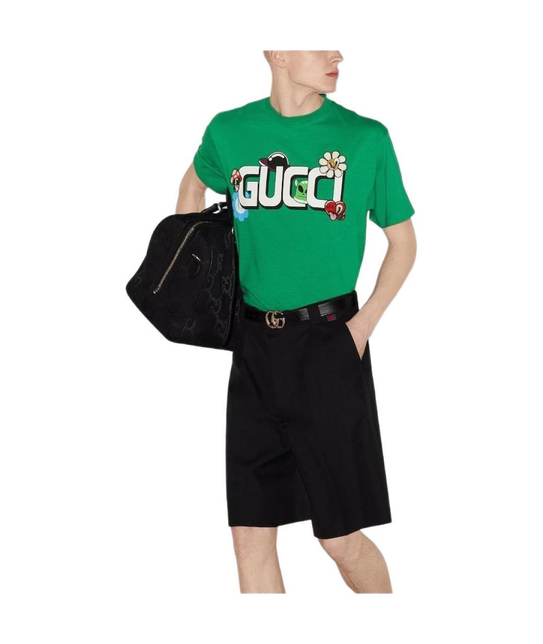 GUCCI Зеленая футболка, фото 4