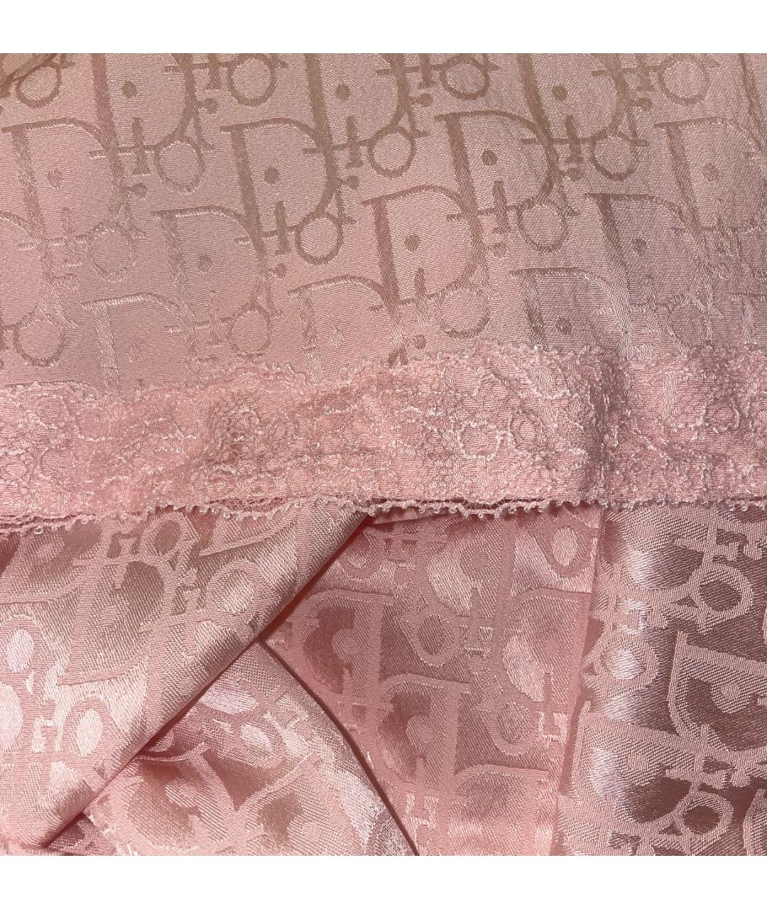 CHRISTIAN DIOR Розовое ацетатное платье, фото 7