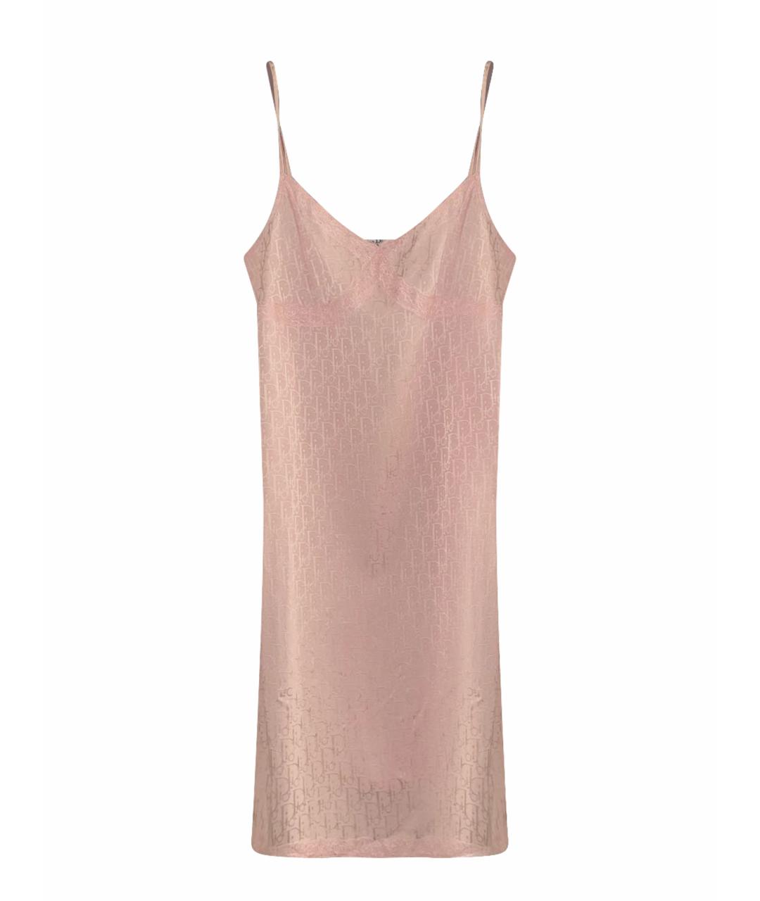 CHRISTIAN DIOR Розовое ацетатное платье, фото 1
