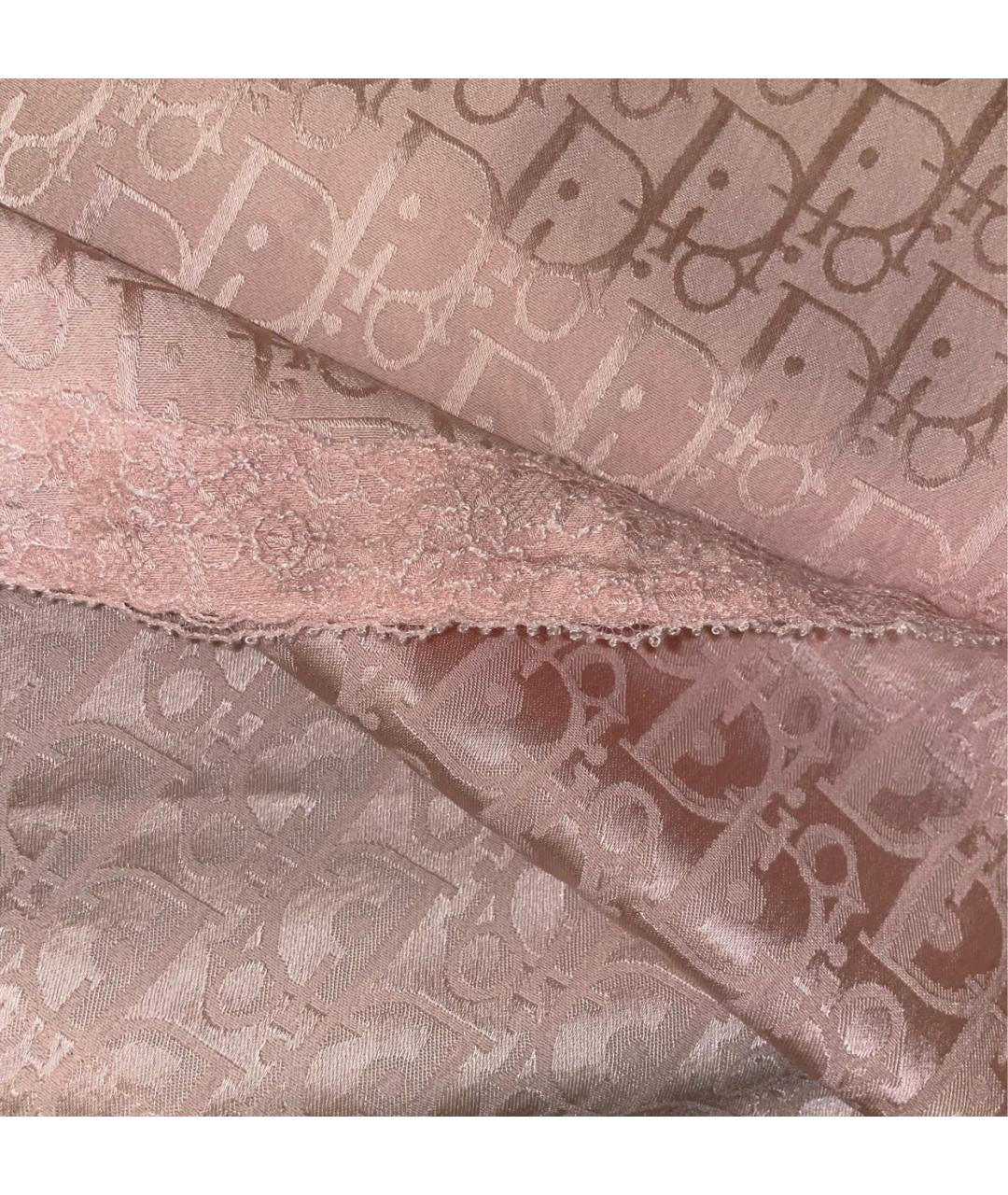 CHRISTIAN DIOR Розовое ацетатное платье, фото 6