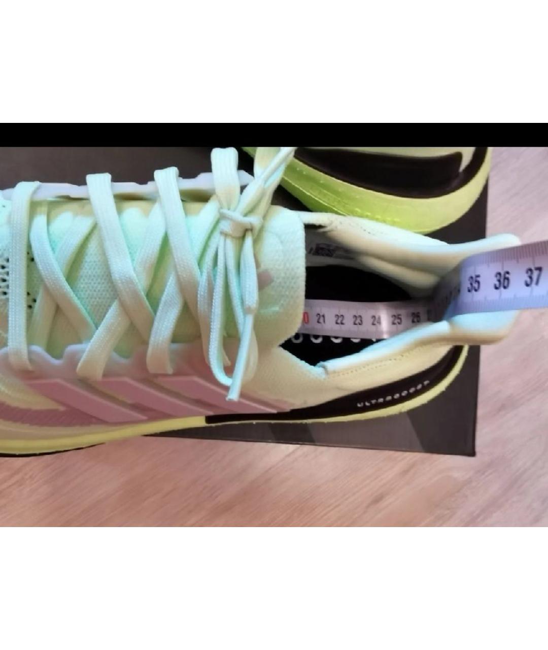 ADIDAS Салатовые текстильные низкие кроссовки / кеды, фото 6