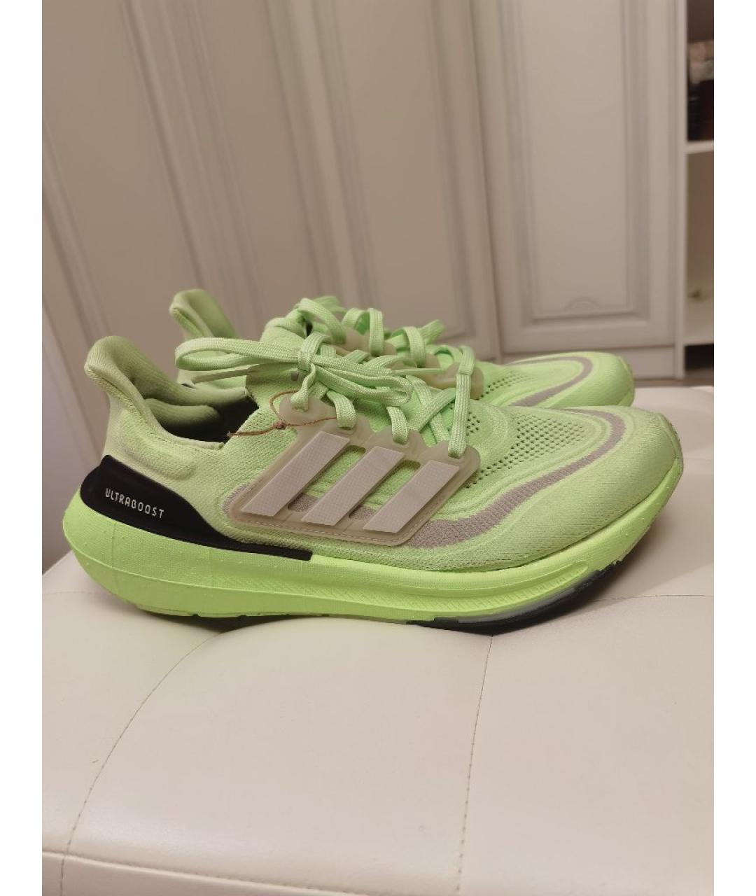 ADIDAS Салатовые текстильные низкие кроссовки / кеды, фото 10