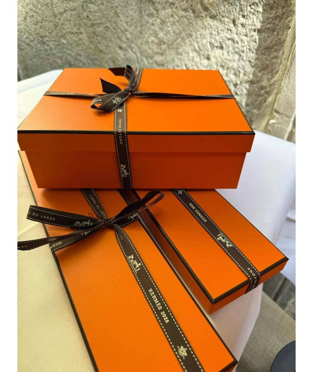 HERMES Оранжевая кожаная сумка через плечо, фото 8