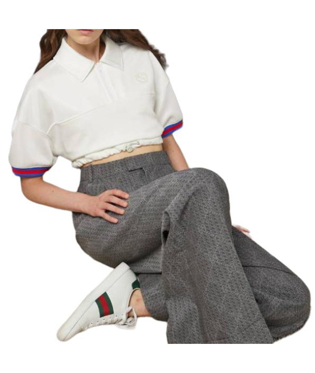 GUCCI Белая хлопковая футболка, фото 3