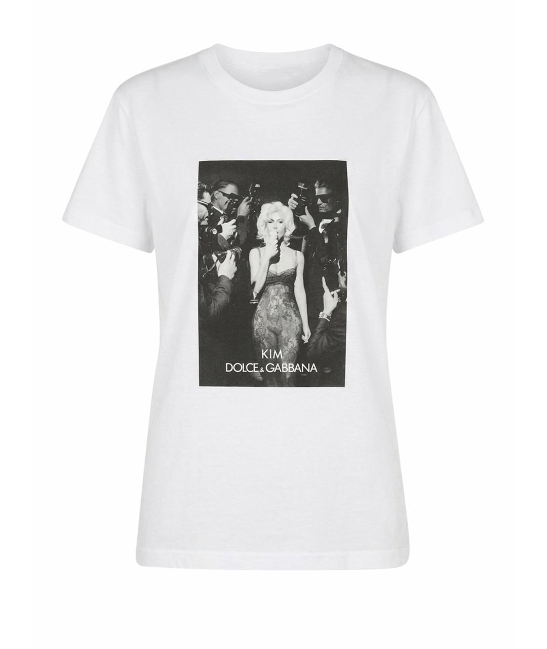 DOLCE&GABBANA Белая хлопковая футболка, фото 1