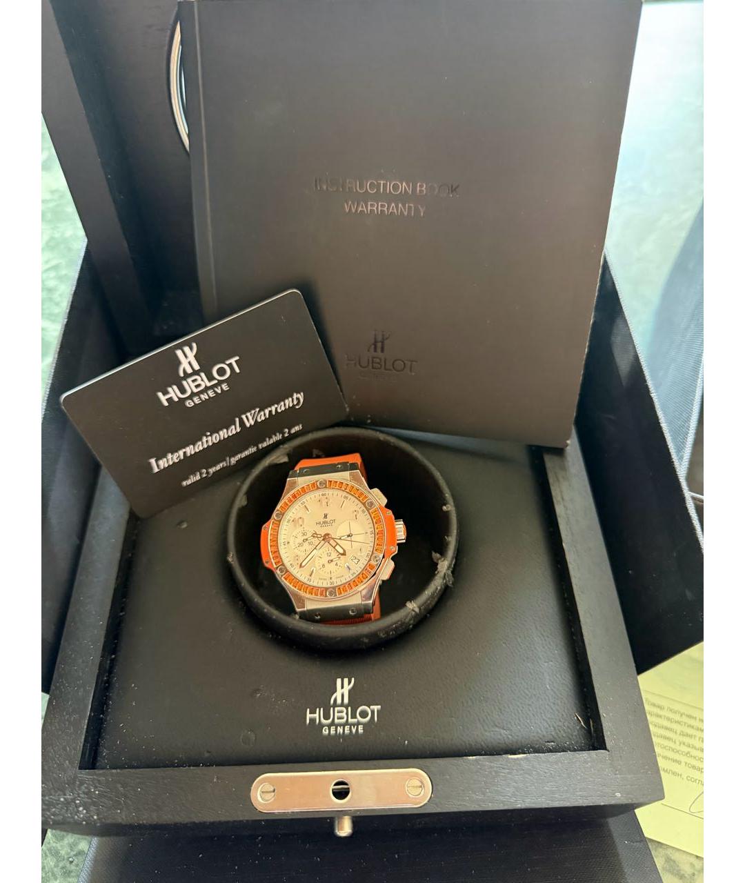 HUBLOT Оранжевые стальные часы, фото 4