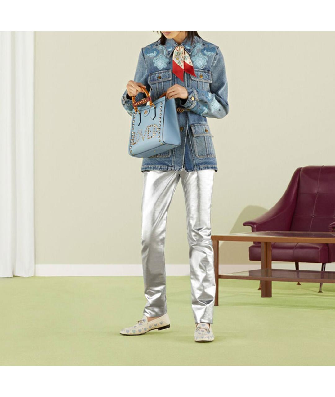 GUCCI Синяя деним куртка, фото 2
