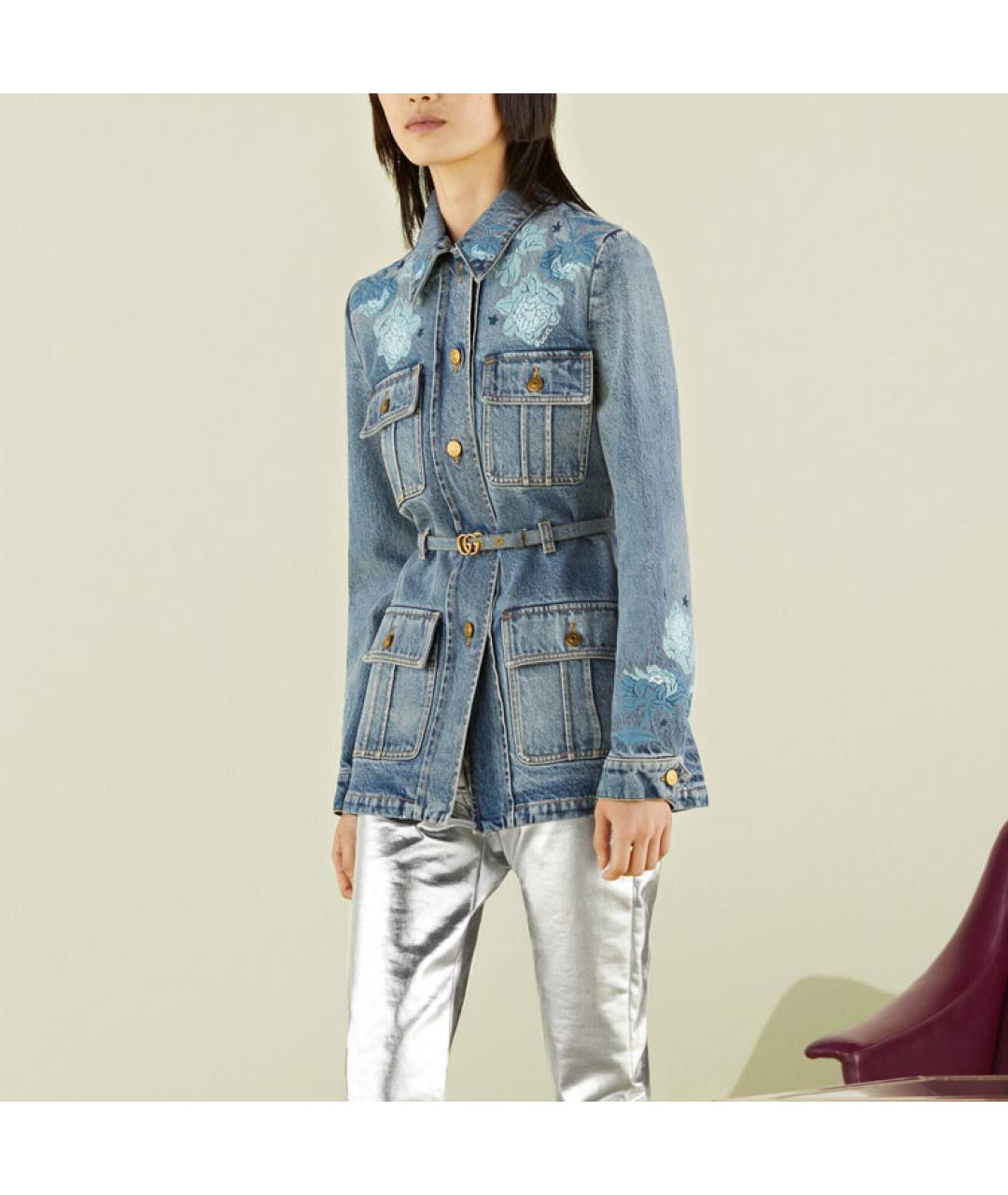 GUCCI Синяя деним куртка, фото 3