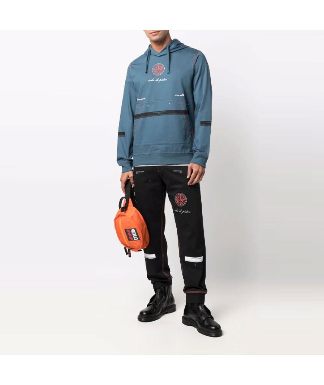 STONE ISLAND Черные повседневные брюки, фото 2