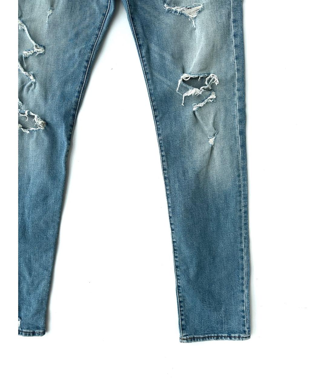 SAINT LAURENT Голубые джинсы скинни, фото 3