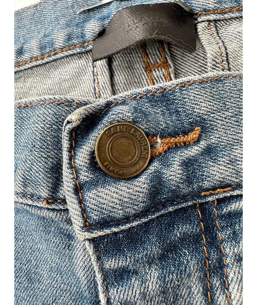 SAINT LAURENT Голубые джинсы скинни, фото 5