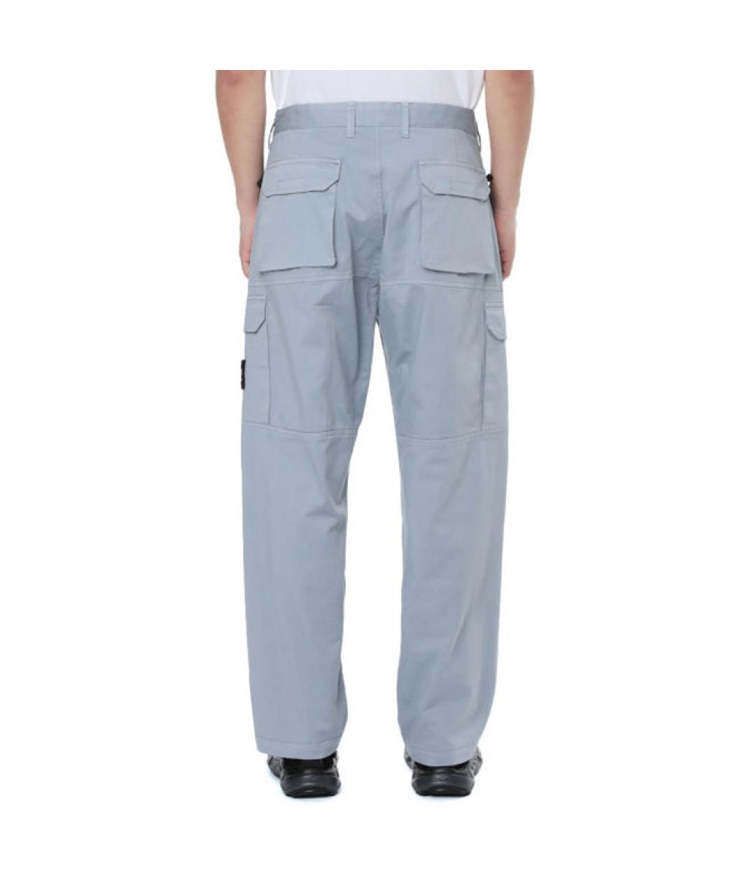STONE ISLAND Серые брюки чинос, фото 4