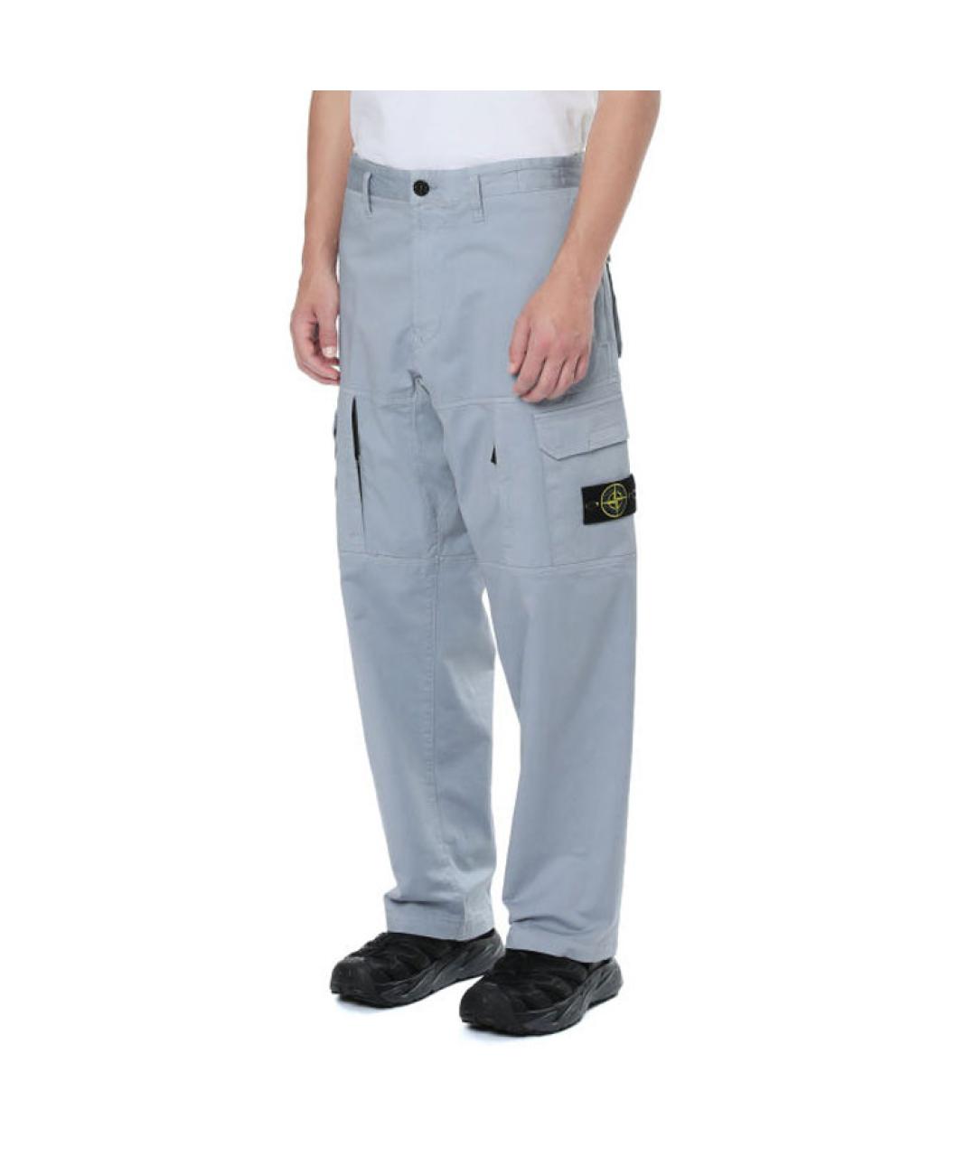 STONE ISLAND Серые брюки чинос, фото 5