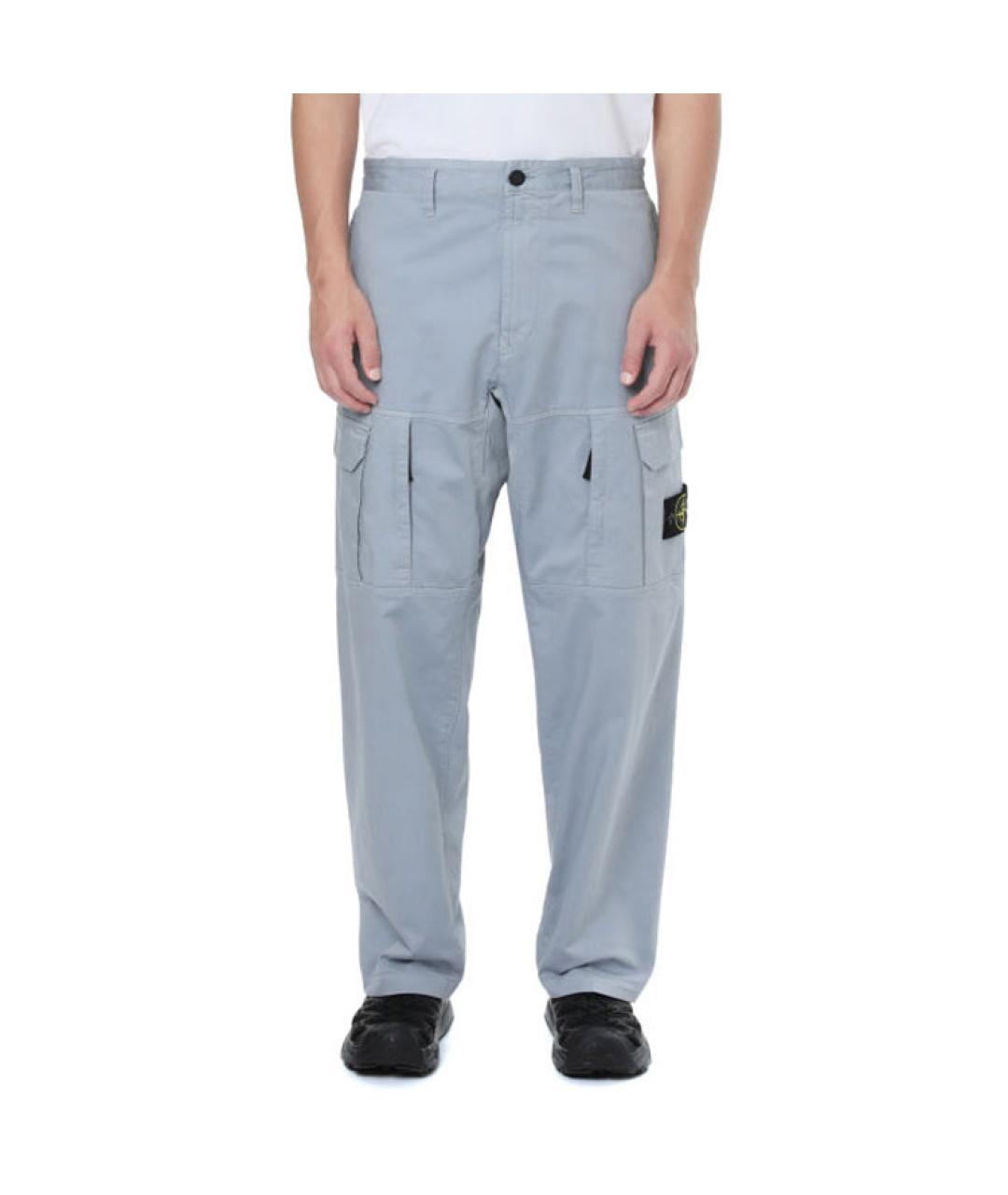 STONE ISLAND Серые брюки чинос, фото 3