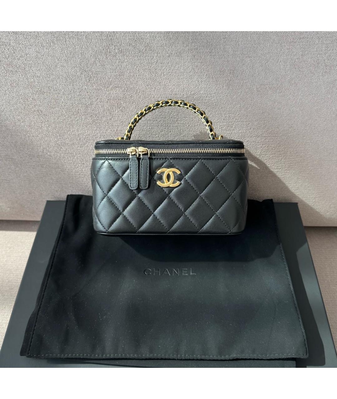 CHANEL Черная кожаная сумка через плечо, фото 8