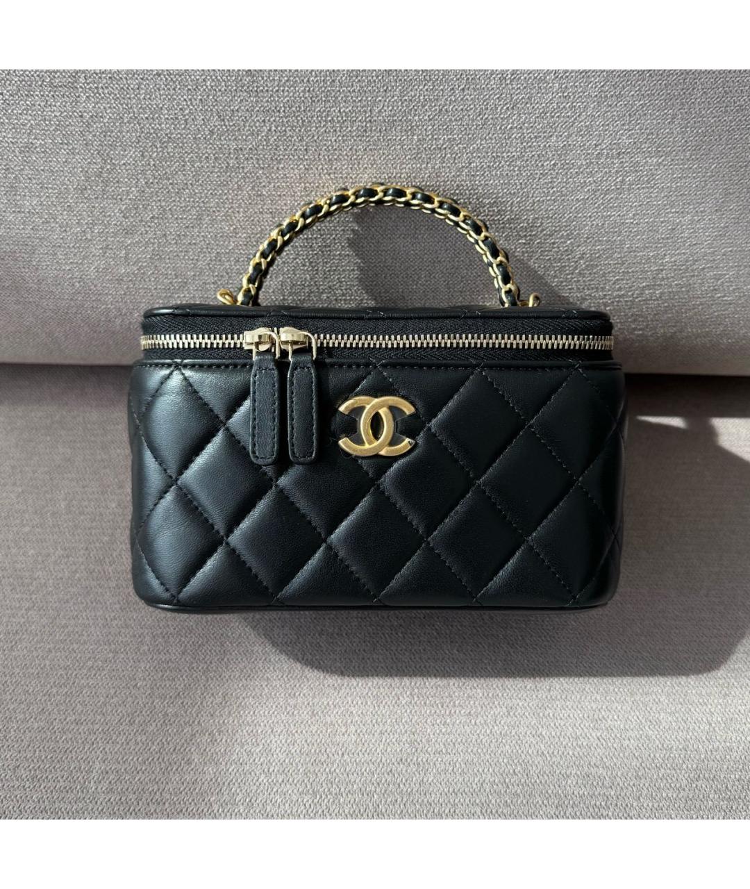 CHANEL Черная кожаная сумка через плечо, фото 2