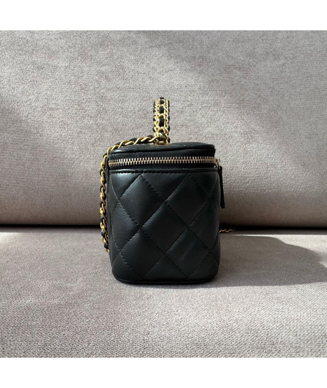 CHANEL Черная кожаная сумка через плечо, фото 4