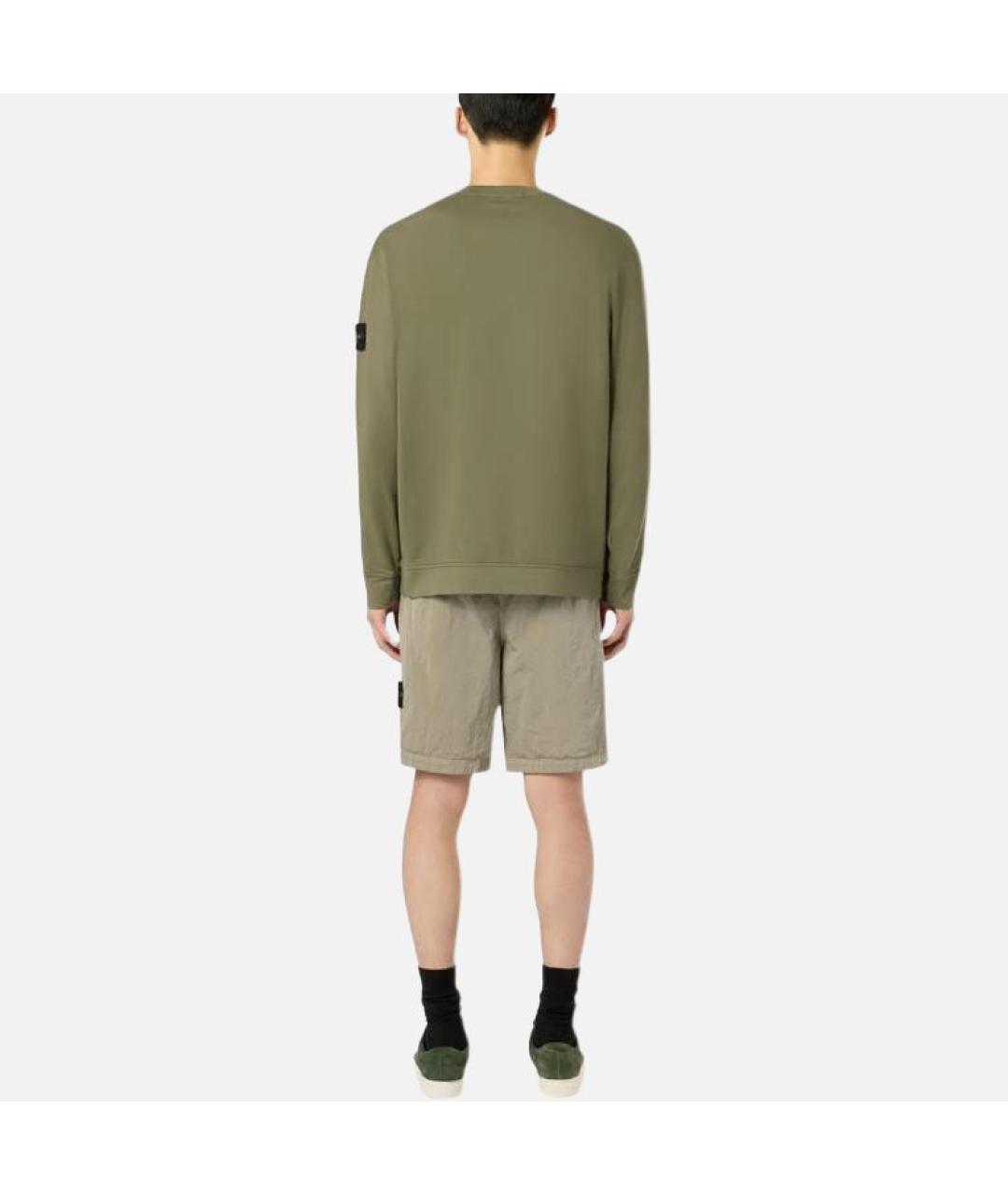 STONE ISLAND Хаки шорты, фото 4