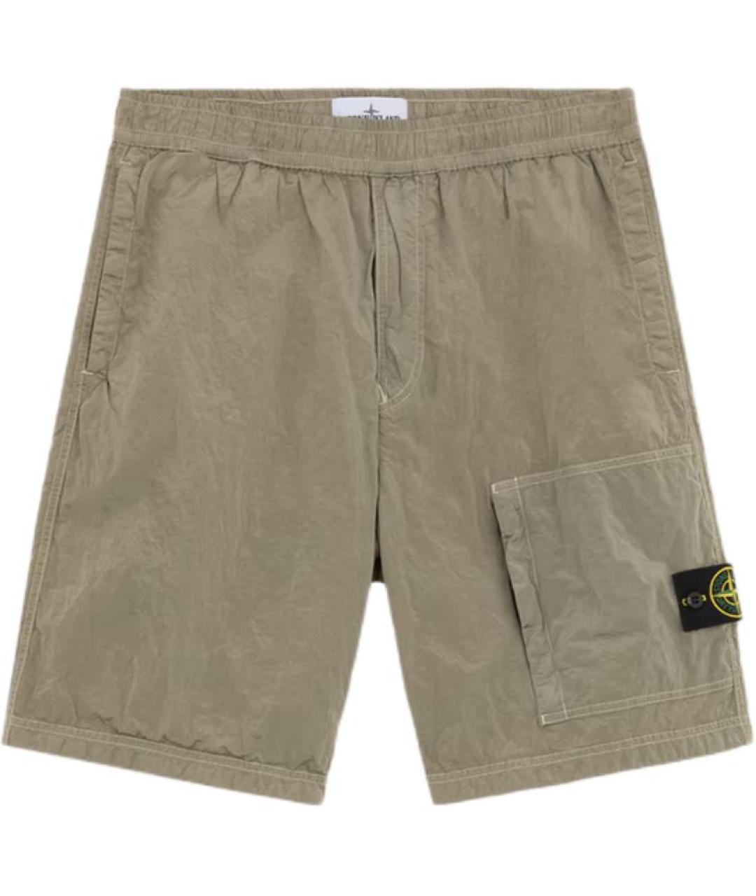 STONE ISLAND Хаки шорты, фото 1