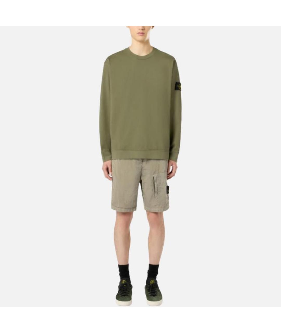 STONE ISLAND Хаки шорты, фото 2
