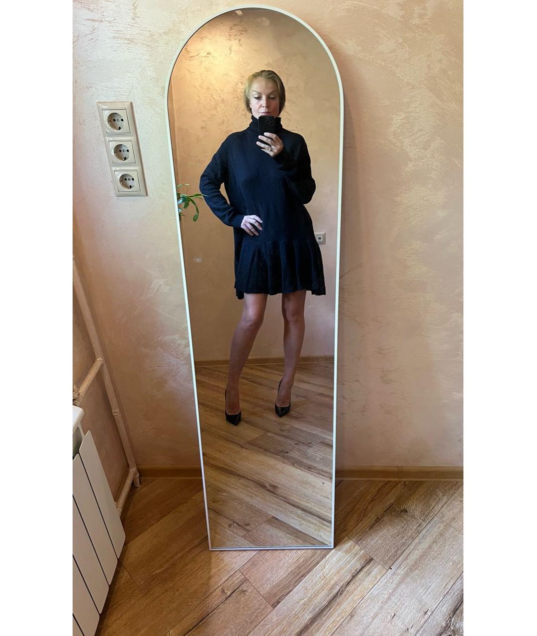 PRADA Черное шерстяное повседневное платье, фото 4