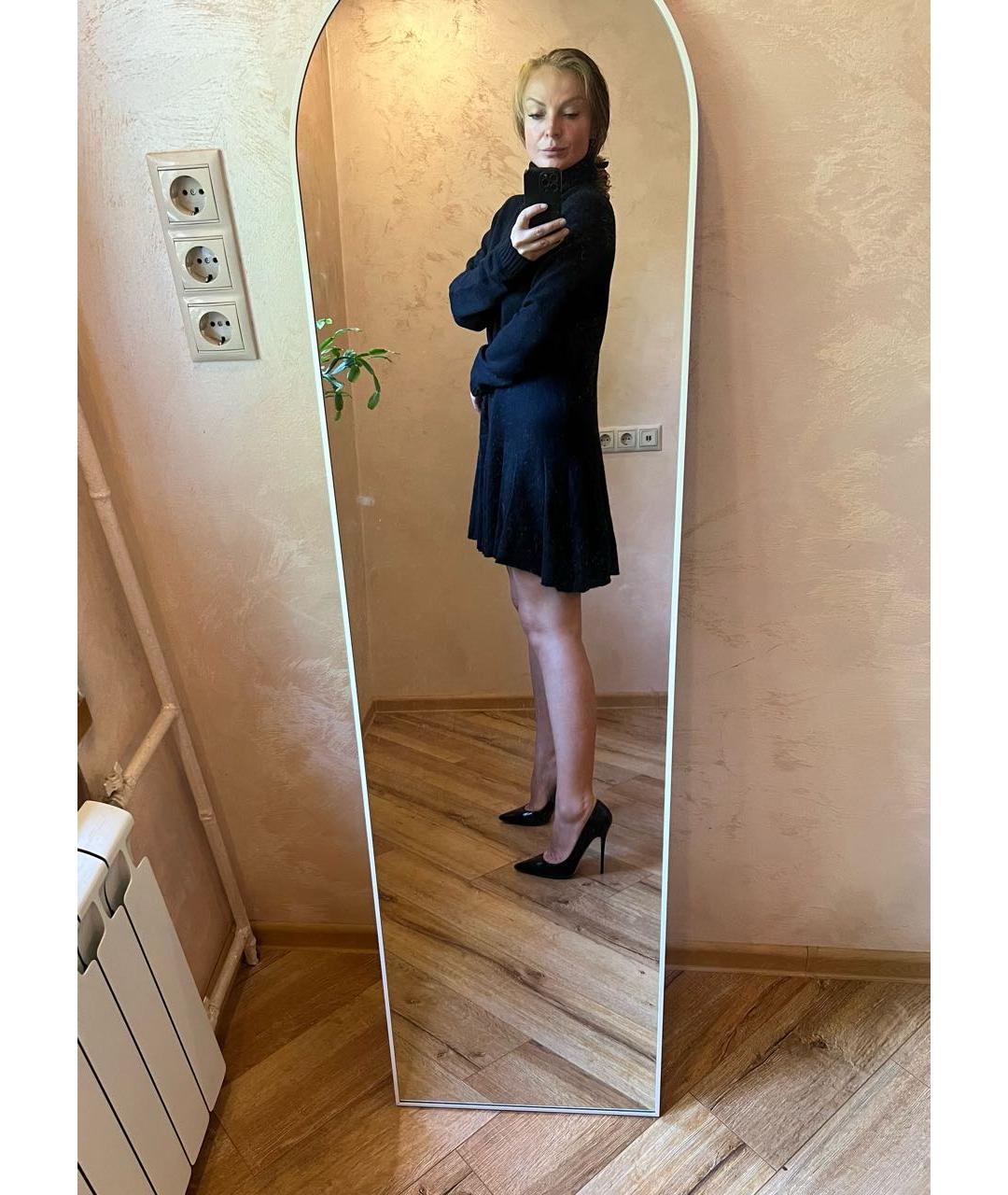 PRADA Черное шерстяное повседневное платье, фото 6