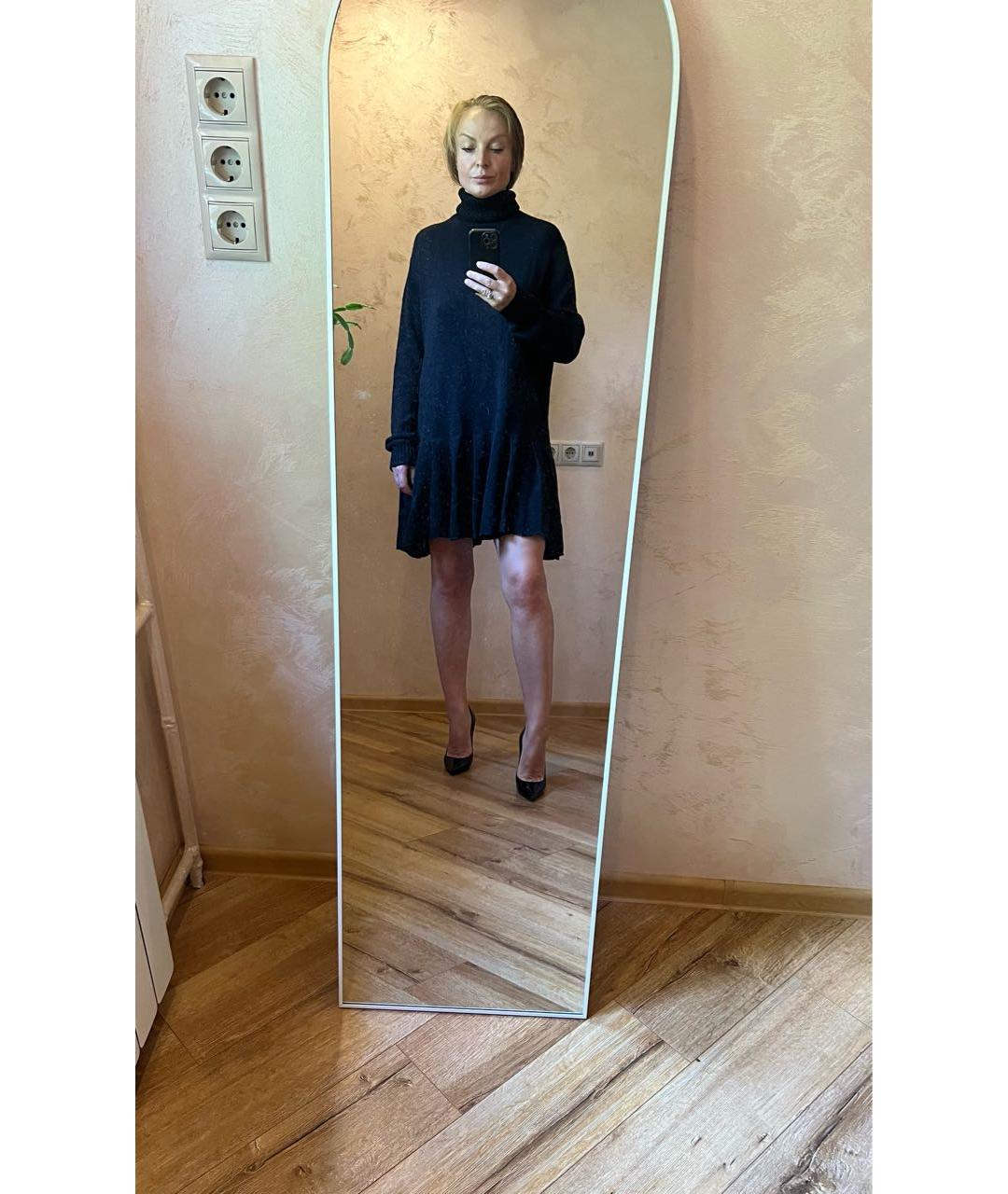 PRADA Черное шерстяное повседневное платье, фото 7