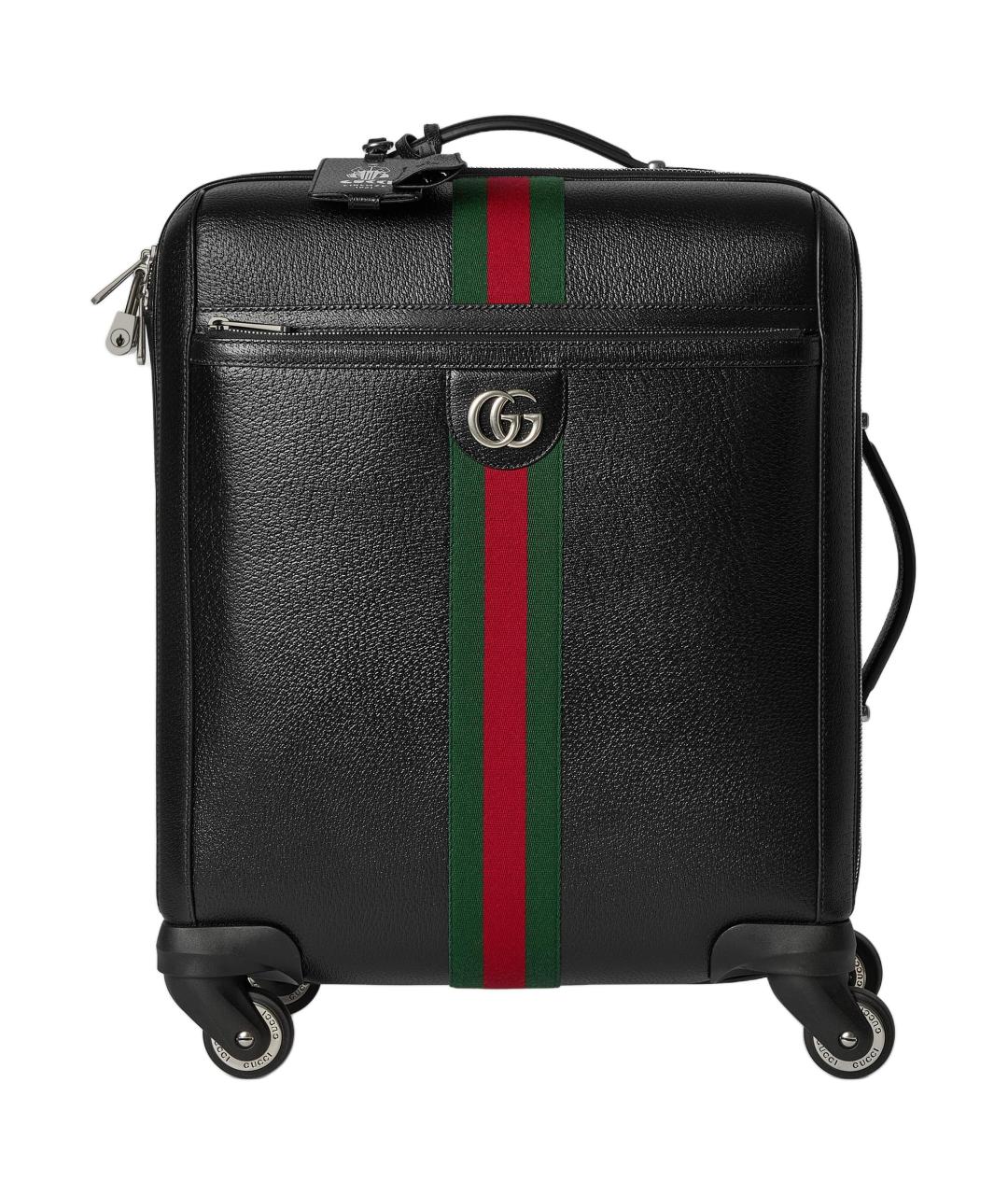 GUCCI Черный кожаный чемодан, фото 1