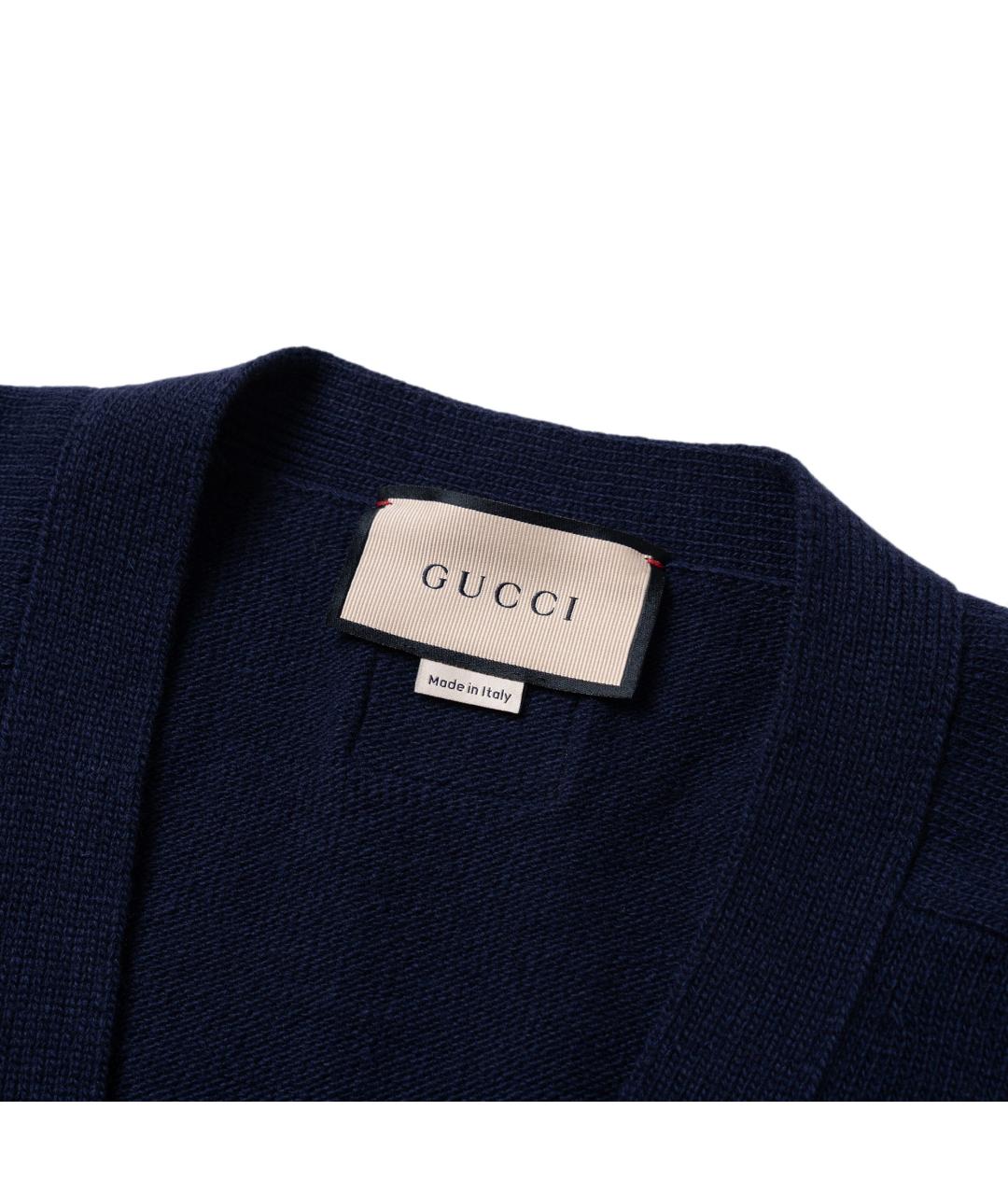 GUCCI Темно-синий кардиган, фото 3