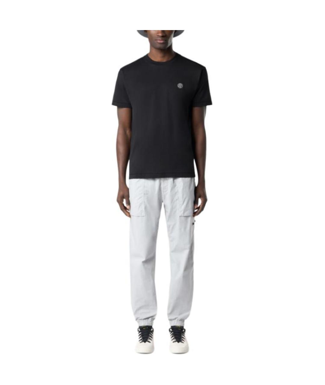 STONE ISLAND Черная футболка, фото 3
