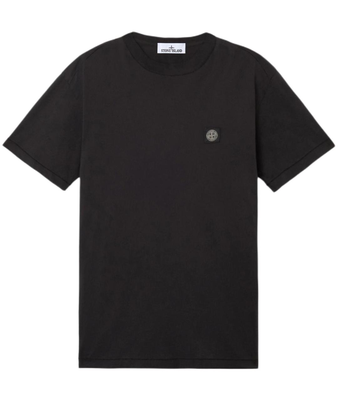 STONE ISLAND Черная футболка, фото 1