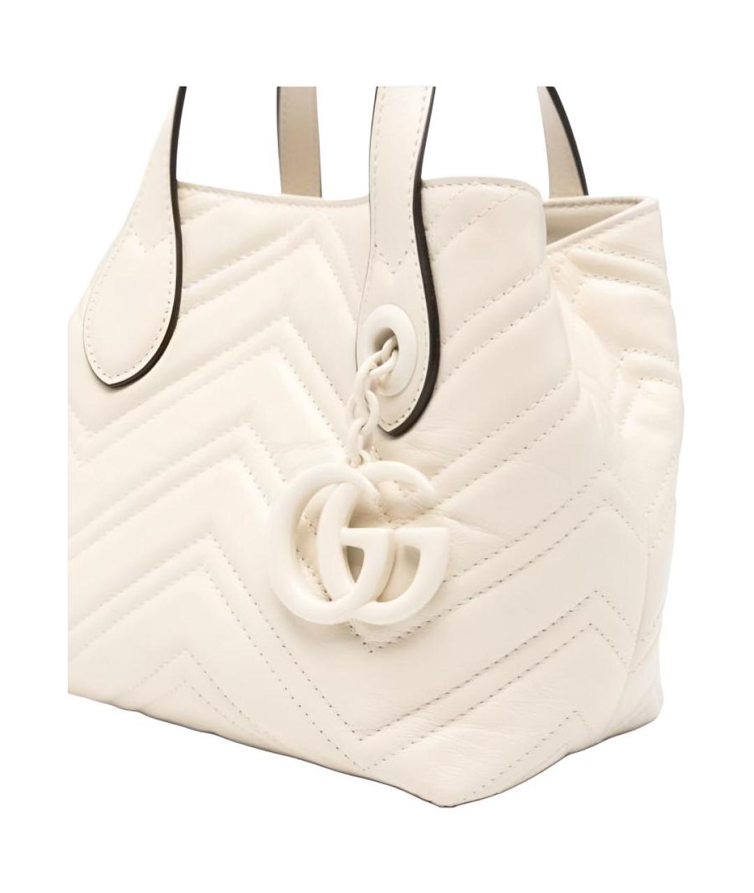 GUCCI Бежевая кожаная сумка через плечо, фото 4