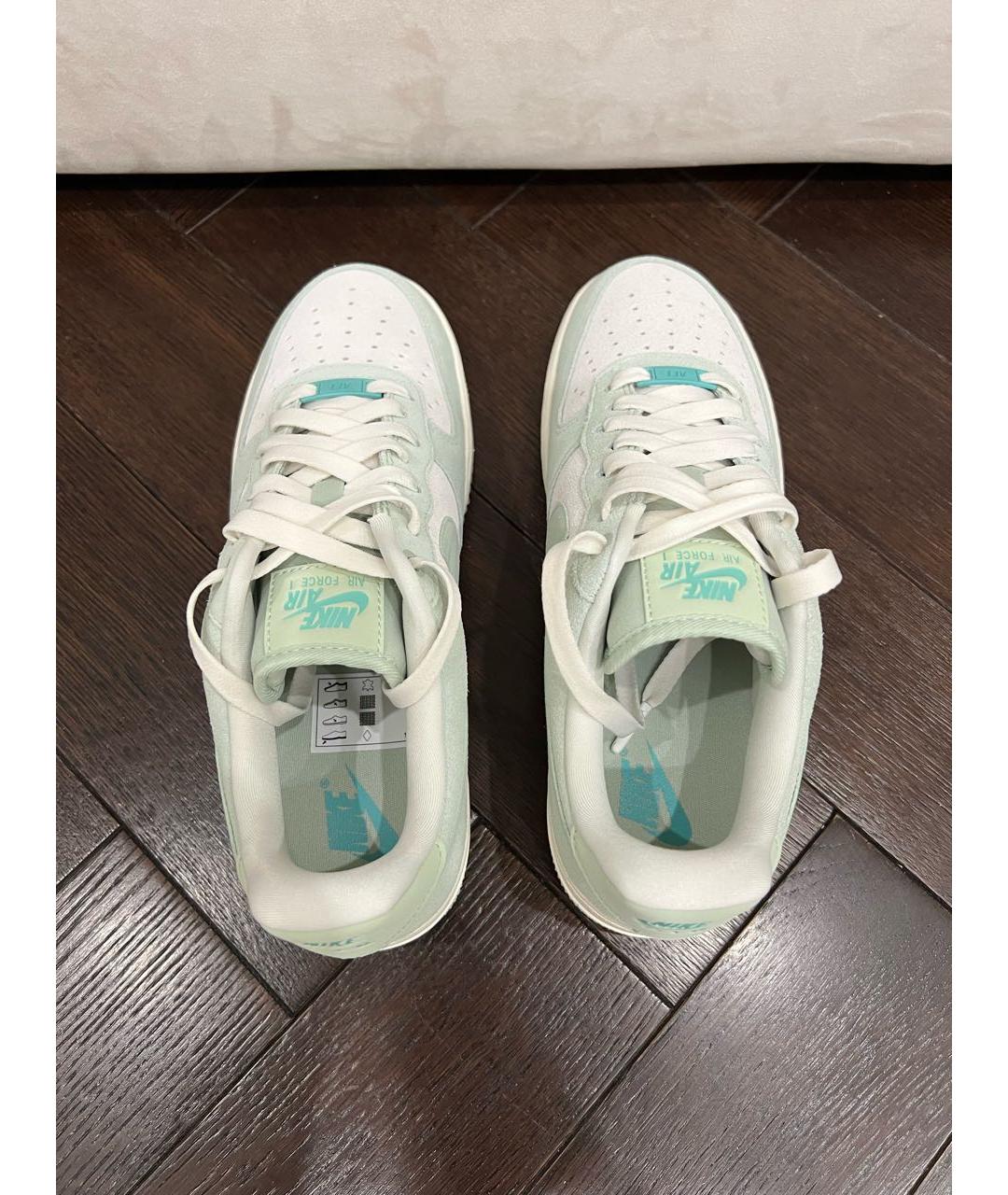 NIKE Салатовые замшевые кроссовки, фото 2