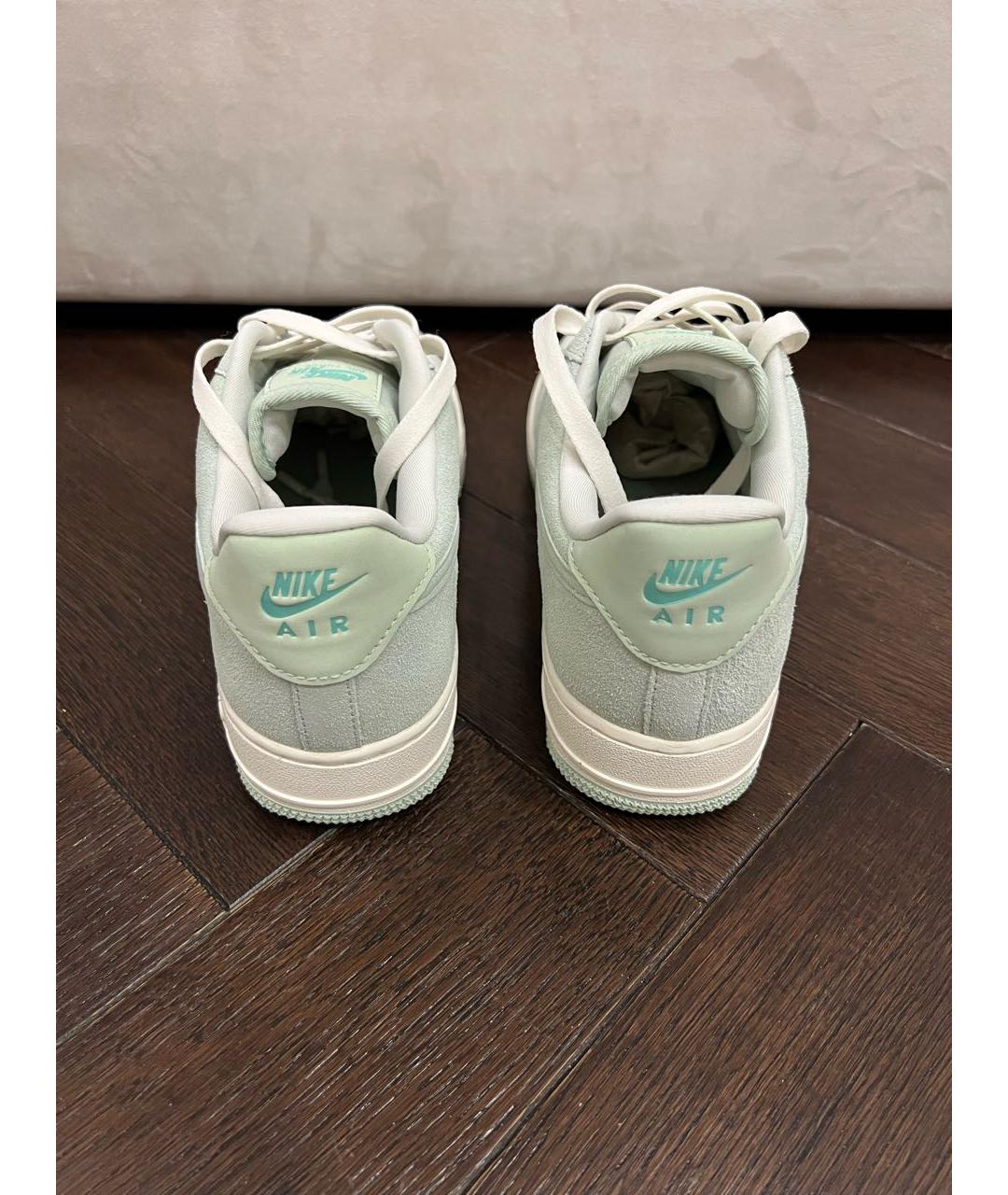 NIKE Салатовые замшевые кроссовки, фото 3