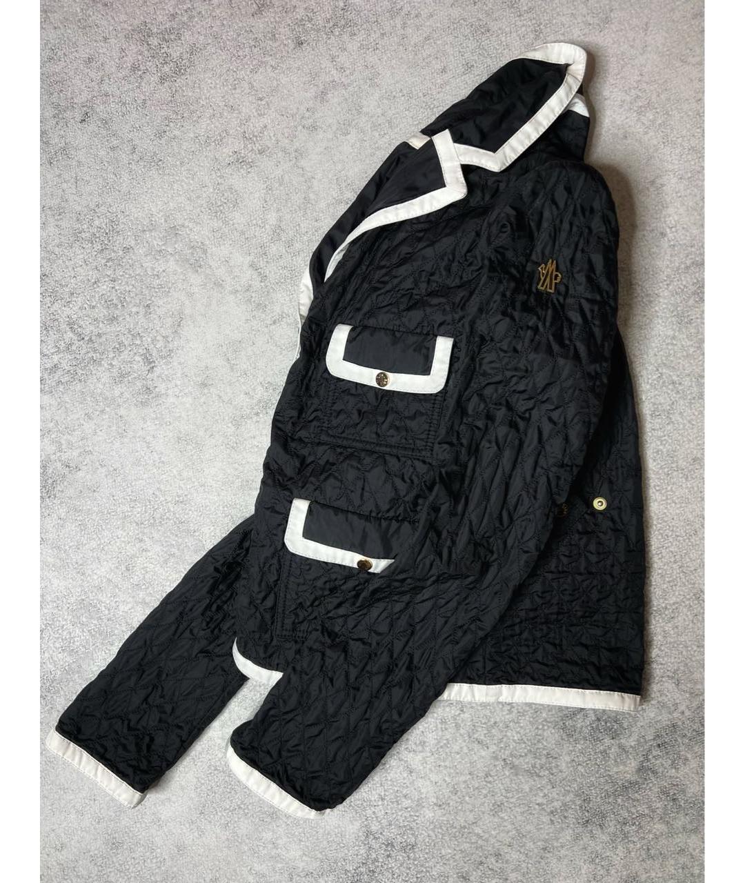 MONCLER Черная полиэстеровая куртка, фото 3