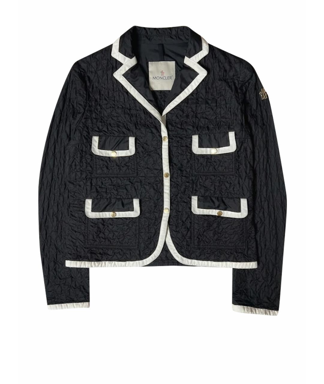 MONCLER Черная полиэстеровая куртка, фото 1