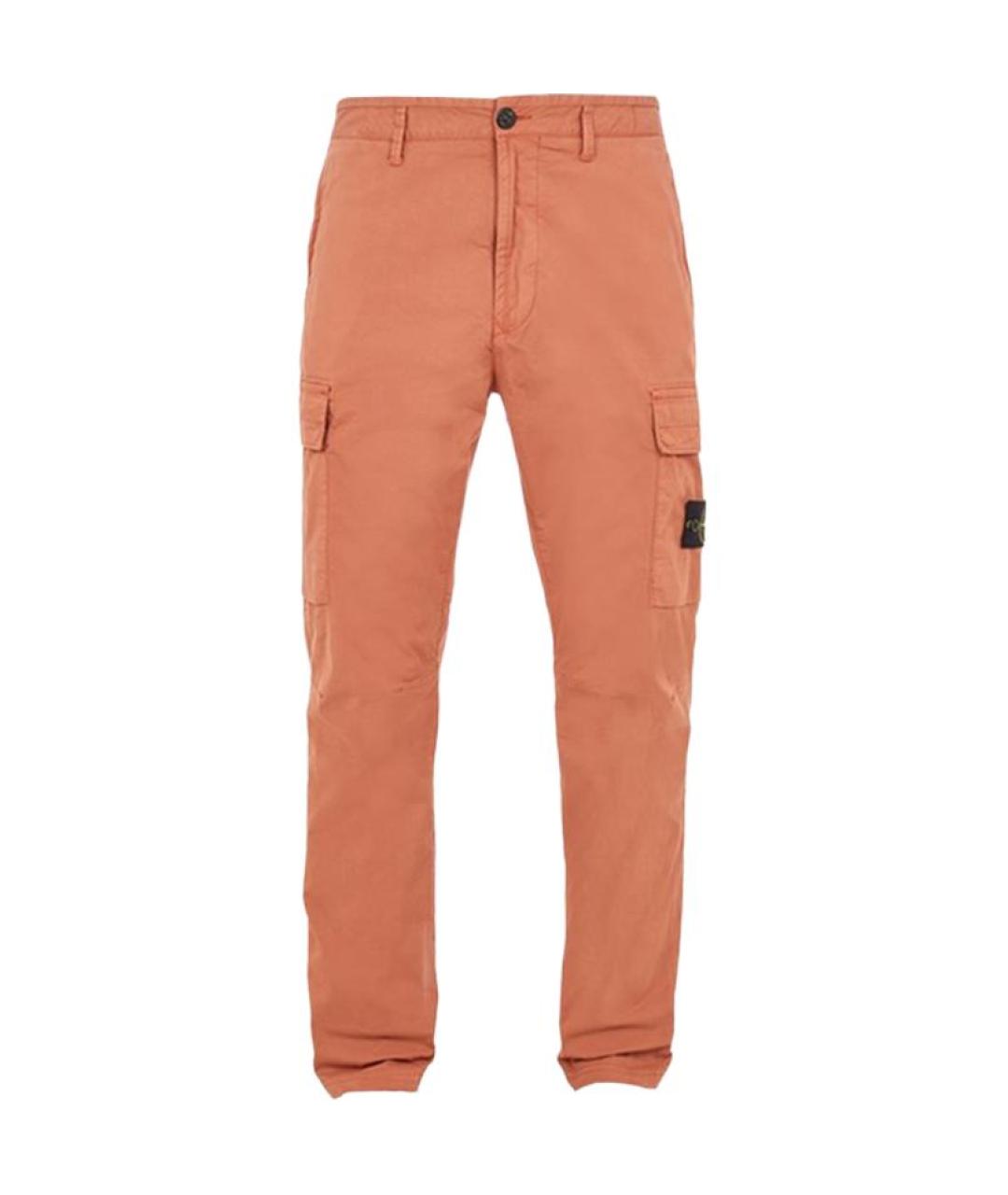 STONE ISLAND Оранжевые брюки чинос, фото 1