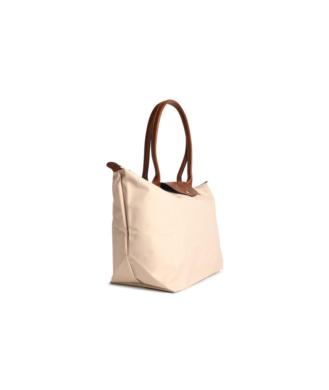 LONGCHAMP Бежевая синтетическая сумка тоут, фото 2