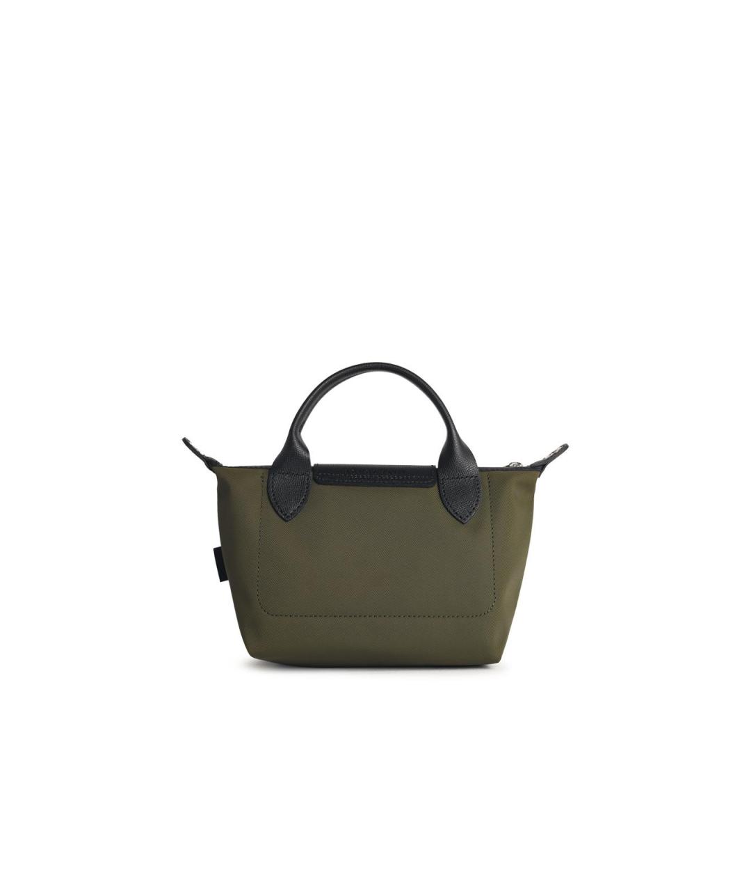 LONGCHAMP Зеленая синтетическая сумка тоут, фото 3
