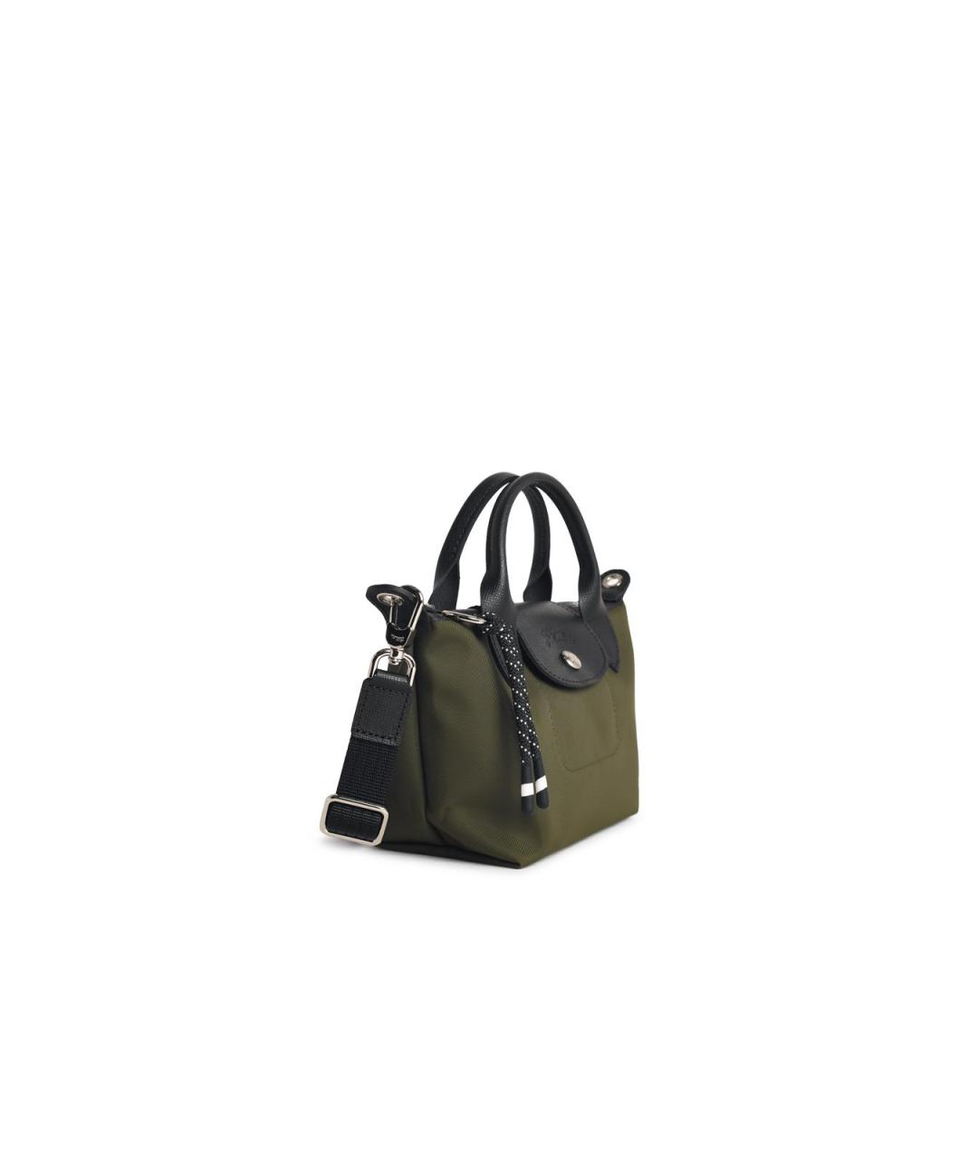 LONGCHAMP Зеленая синтетическая сумка тоут, фото 2