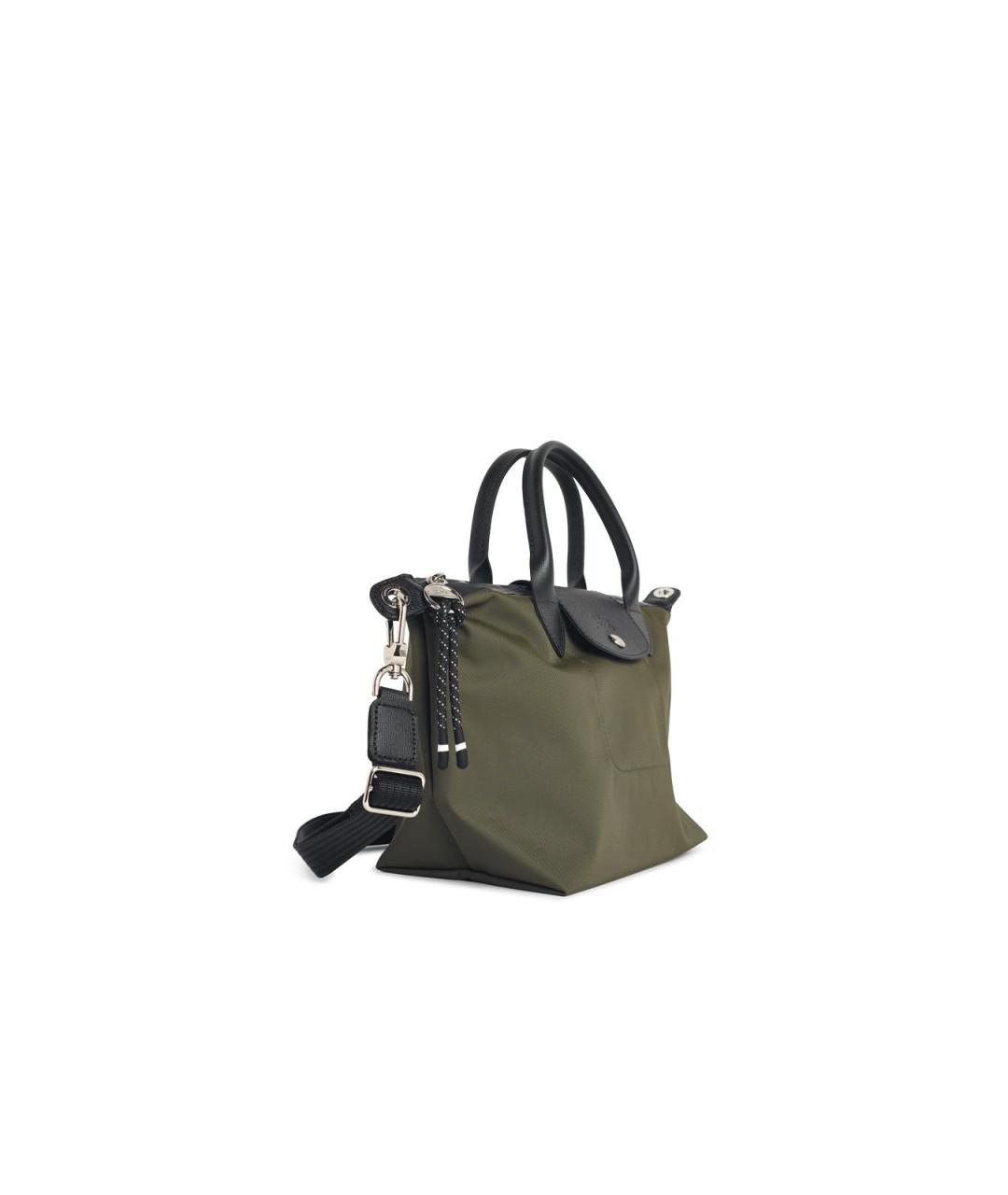 LONGCHAMP Зеленая синтетическая сумка тоут, фото 2