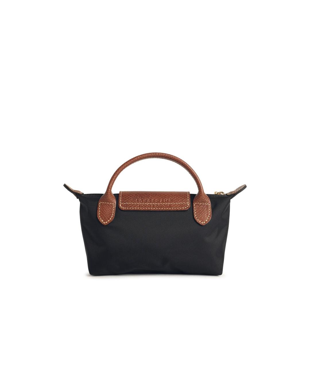 LONGCHAMP Черная синтетическая сумка с короткими ручками, фото 3