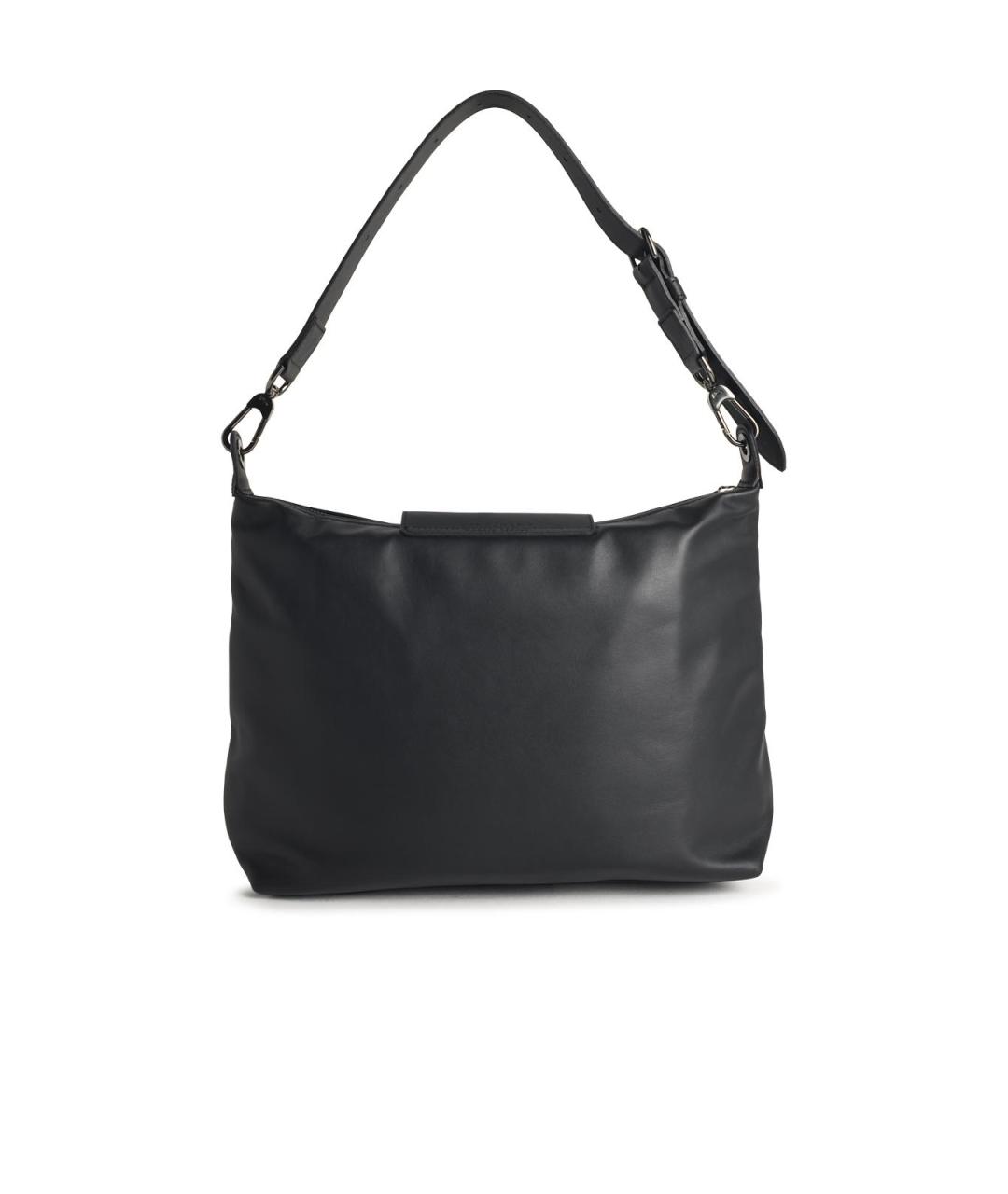 LONGCHAMP Черная кожаная сумка через плечо, фото 3