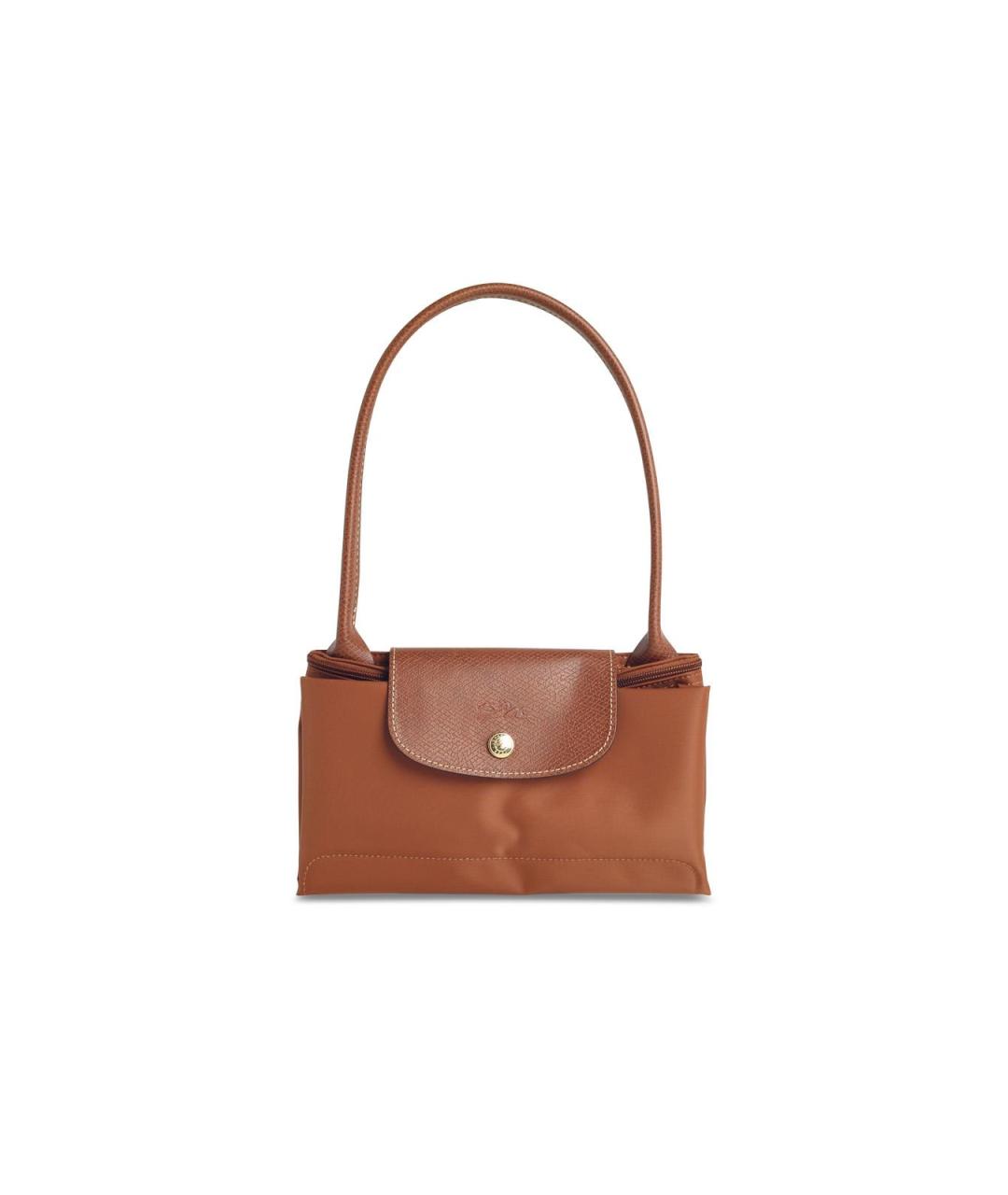 LONGCHAMP Коричневая синтетическая сумка с короткими ручками, фото 1