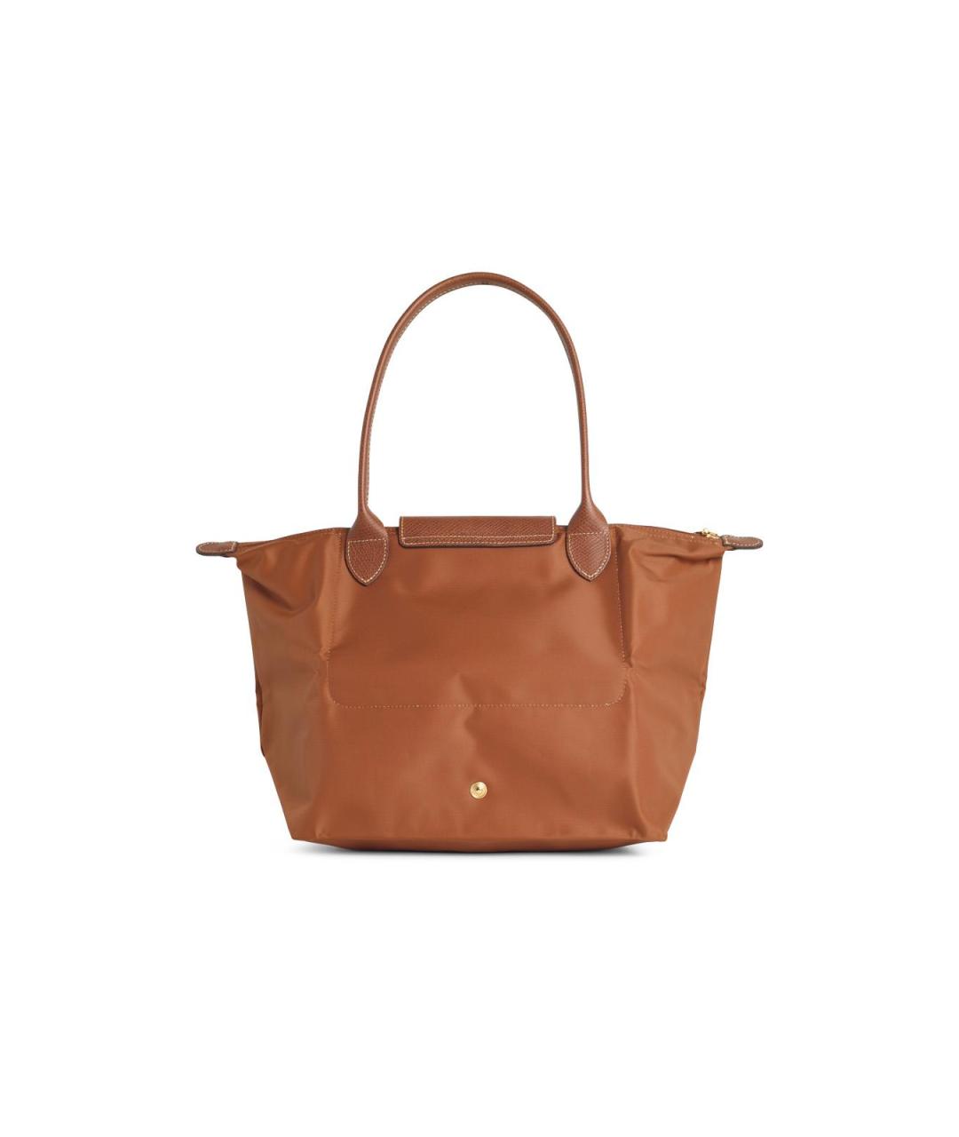 LONGCHAMP Коричневая синтетическая сумка с короткими ручками, фото 3