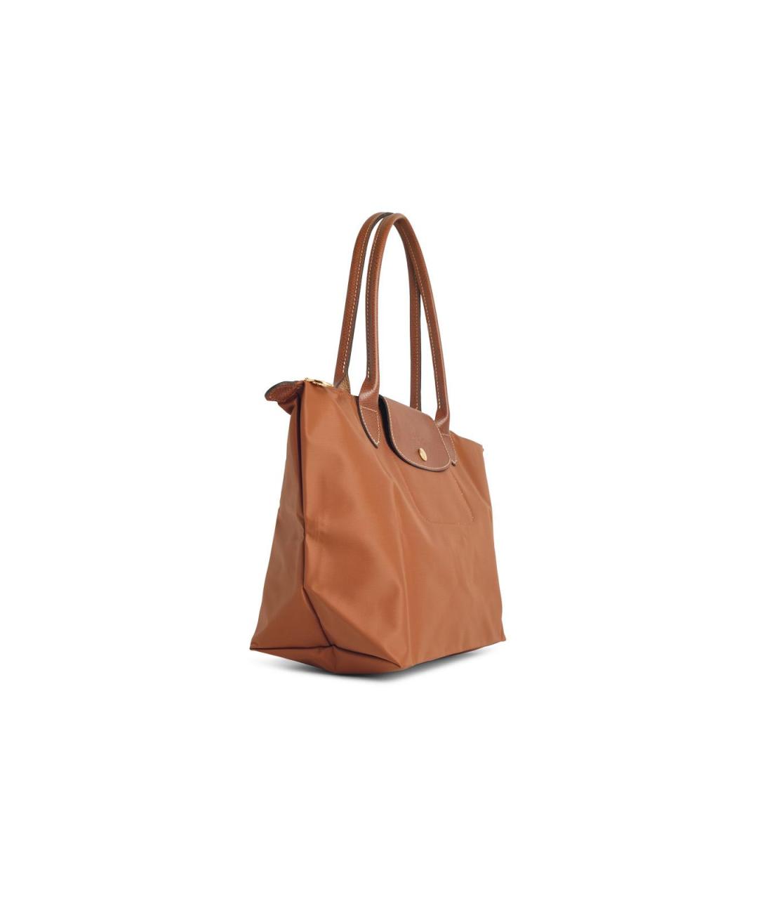 LONGCHAMP Коричневая синтетическая сумка с короткими ручками, фото 2