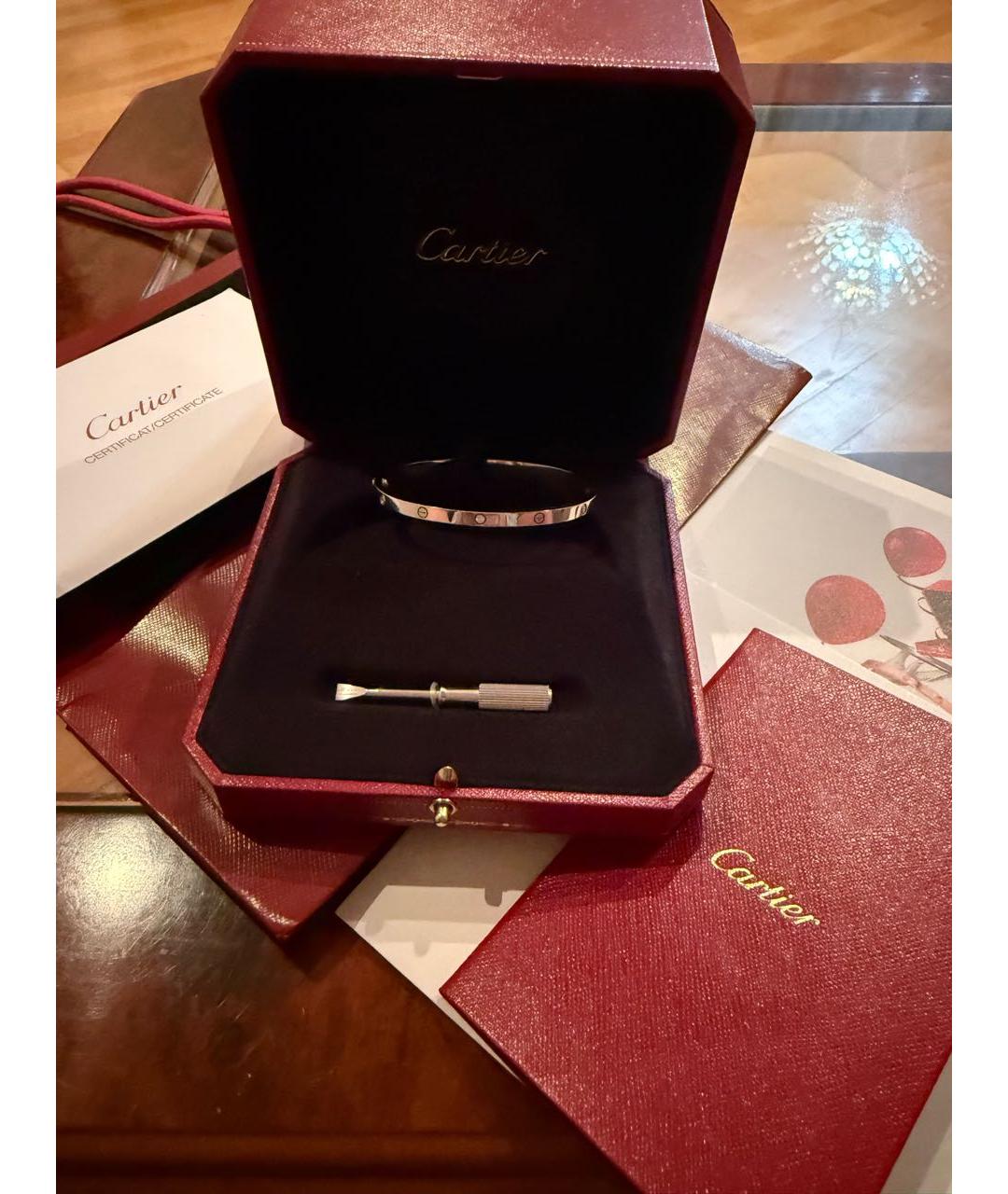 CARTIER Белый браслет из белого золота, фото 5